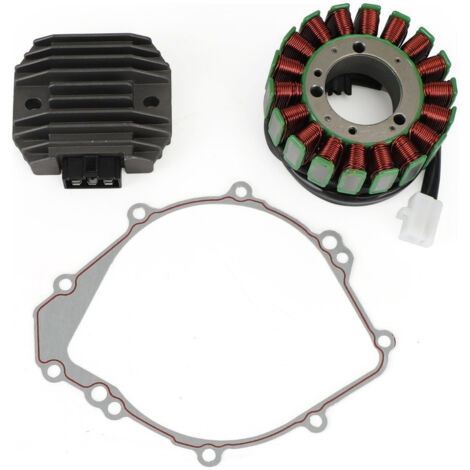 Komplettes Reparaturset für Zünd- und Ladesystem – Kompatibel mit Yamaha YZF R1 (1998–2001) – 3-in-1-Set: Statorspule + Papierkontakte + Gleichrichter
