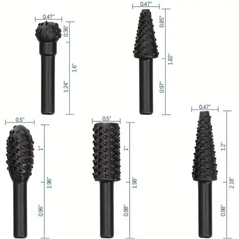 Komplettes Set mit 6-mm-Holzfräsern, Rotationswerkzeugen zum Modellieren, Gravieren und für die Feinbearbeitung von Holzprojekten