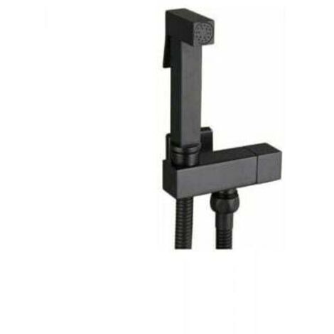 Komplettes WC-Duschset aus Messing, in Schwarz, für mehr persönliche Hygiene und Komfort.