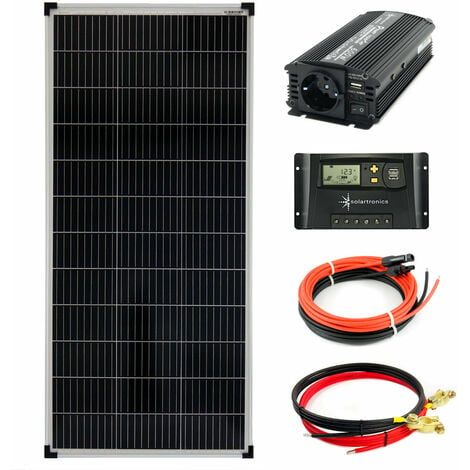 100 Watt 12V Solar Set 20A Laderegler gelb Solaranlage Inselanlage Garten  Camping Solarmodul 1200mm