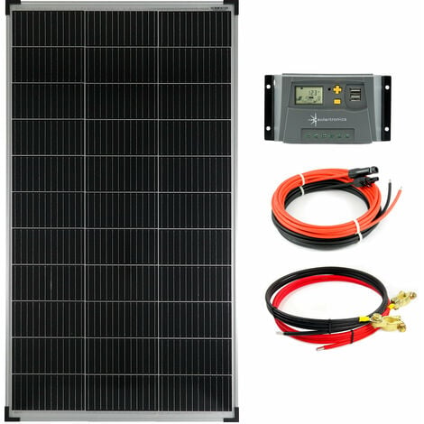 100 Watt 12V Solar Set 20A Laderegler gelb Solaranlage Inselanlage Garten  Camping Solarmodul 1200mm