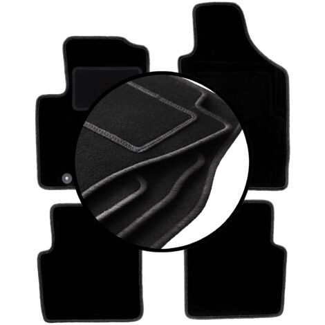 Komplettset Veloursmatten für: Fiat 500 Cabrio, Schrägheck (2007-2013)