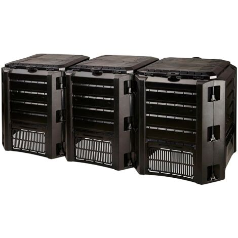 KOMPOSTBEHÄLTERMODUL COMPOGREEN 1200 L SCHWARZ - PP-IKSM1200C