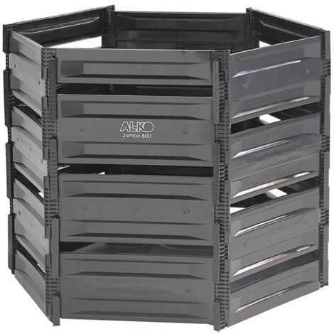 Komposter JUMBO 800 800 l 1250x1100x1100 mm schwarz AL-KO STRECKE