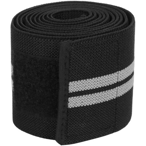 Kompressions-Knieschoner für Gewichtheben, Fitness und Cross-Training – Schwarz und Grau