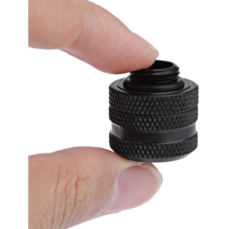 Kompressionsverschraubungen für 10x14mm Acryl-Starrrohre - Wasserkühlung (Schwarz)