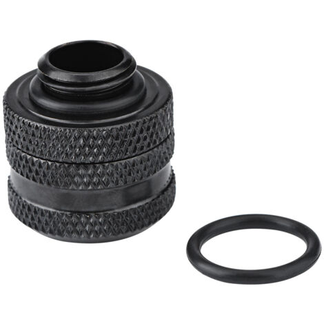 Kompressionsverschraubungen für 10x14mm starre Acrylrohre - Wasserkühlung (Schwarz)