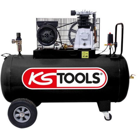 Kompressor auf Tank 200 L KS TOOLS 10 bar - 3 PS - 220 V Mono - 165.0805