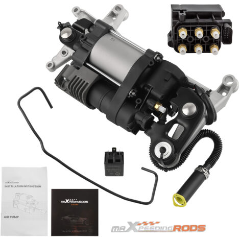 Kompressor mit Halterung + Ventilblock for VW Touareg 7P5, 7P6 7P0616006A