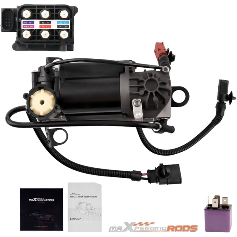 Image of Kompressor + Ventilblock + Relais for Audi A8 D3 Benziner 4E 4E0616007B