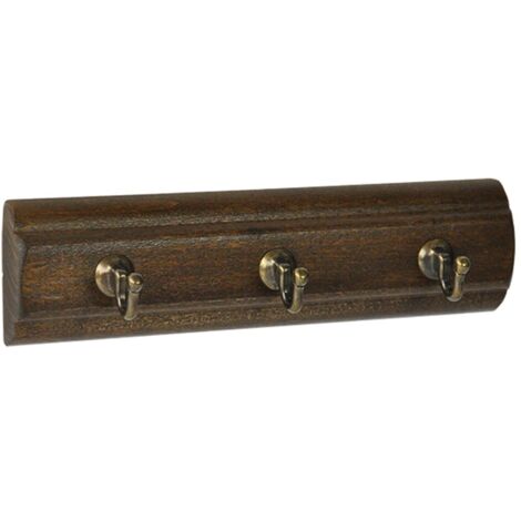 Koncreto Appenditutto Legno Noce 3 Pos.Pz 1 In Blister. Colore Marrone.