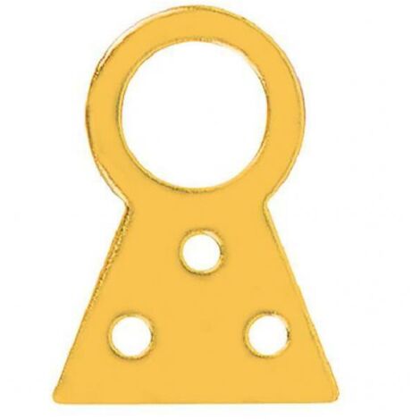 Koncreto Attaccaglie Fisse N.3  Pz 4 Acciaio Ottonato. In Blister.