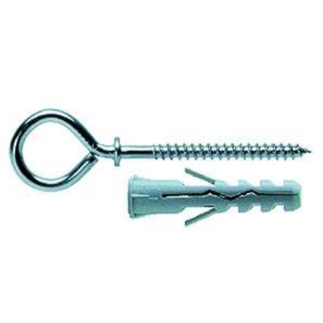Koncreto Tassello Nylon 'Nb-Oc' Mm  6 Pz 8 Con Bordo. Occhiolo Chiuso. In Blister.