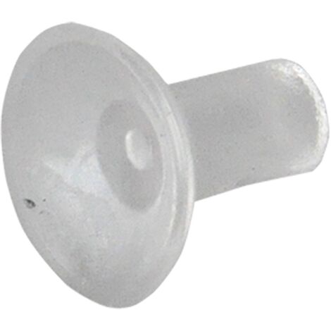 Koncreto Ventosa Trasparente Per Ripiani  Mm.15 Pz 8 Con Gambo Forato.