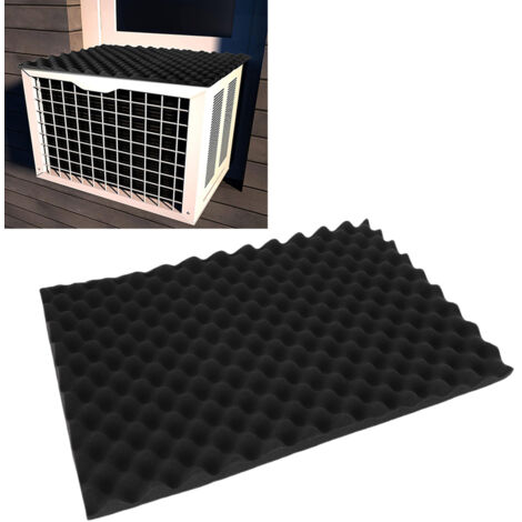 [Kondensatabscheider für Klimaanlagen] + [2-teiliges Set] + [Hohe Dichte + Magnetisch + Geräuschreduzierend] + [Abmessungen 60 x 43 x 3 cm + Schaumstoffmaterial + Farbe Schwarz]