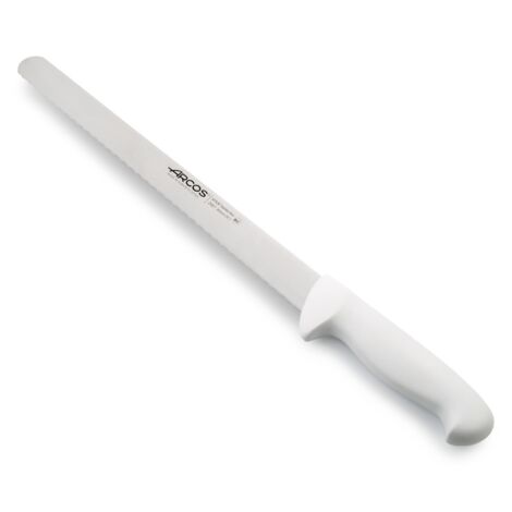 Konditormesser Arcos Farbe - Prof  293724  aus Nitrum-Edelstahl und mango ergonomisches weißes Polypropylen mit 30 cm Klinge, Vitrine