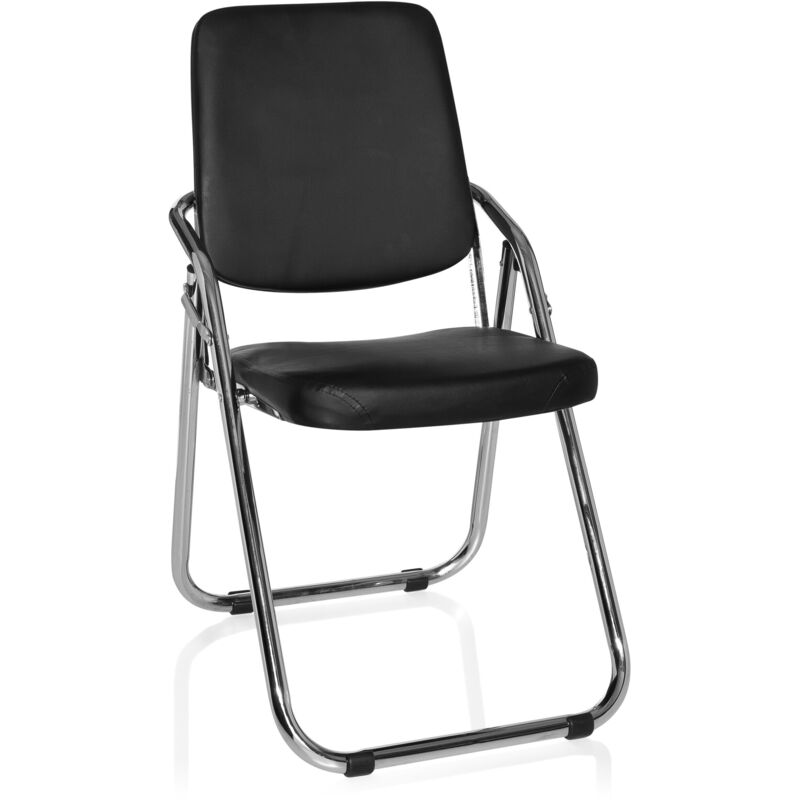 Konferenzstuhl / Besucherstuhl / Stuhl Esto Pu Schwarz Hjh Office