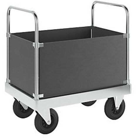 Kongamek  Carrello a pianale zincato JUMBO  con 4 sponde 