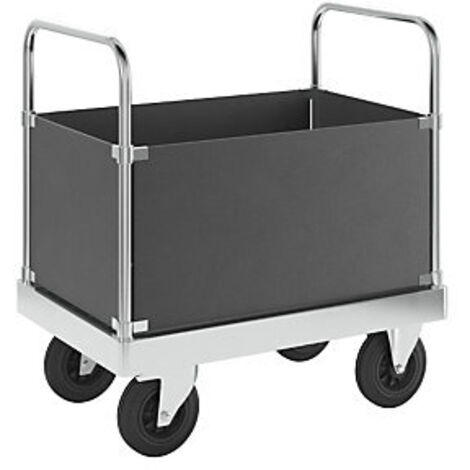 Kongamek  Carrello a pianale zincato JUMBO  con 4 sponde 