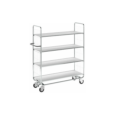 Kongamek  Carrello a ripiani zincato a fuoco  4 ripiani  lungh