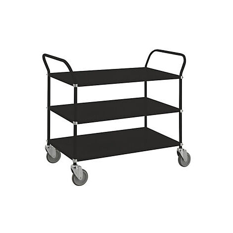 Kongamek  Carrello di servizio nero  portata 250 kg  3 ripiani