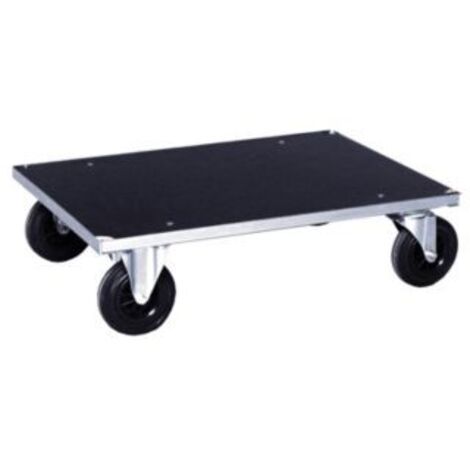 Kongamek Plattformwagen, verzinkt mit Ladefläche aus MDF 1000x700x260mm Gummibereifung und Bremse
