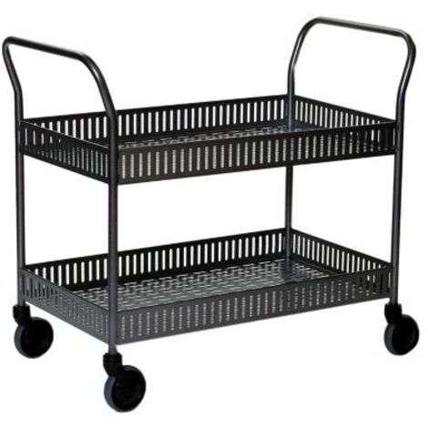 Kongamek Tischwagen mit Rand 1130x550x940mm Ladefläche Anthrazit grau mit Bremse