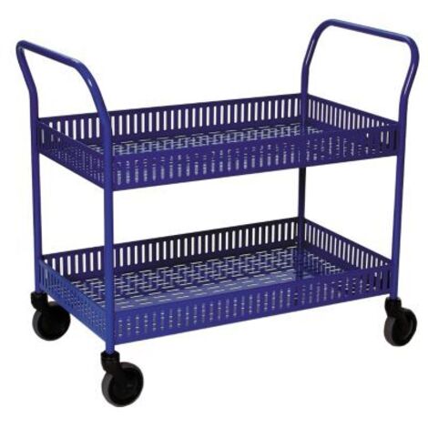 Kongamek Tischwagen mit Rand 1130x550x940mm Ladefläche in blau mit Bremse