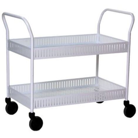 Kongamek Tischwagen mit Rand 1130x550x940mm Ladefläche in weiss mit Bremse