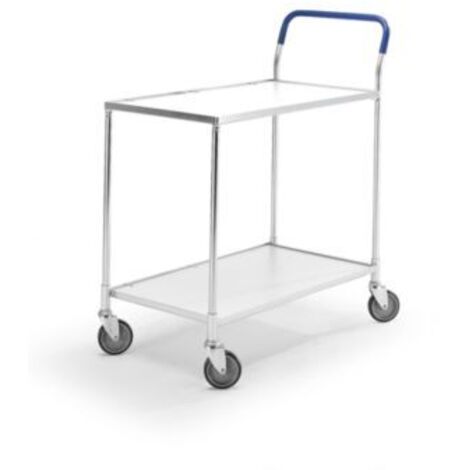 Kongamek Tischwagen ohne Bremse in weiss mit 850x435mm Ladefläche