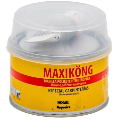 KONIG masilla poliester maxikong 500gr. nogal , Masilla de Poliéster 2K MAXIKONIG para MaderaCaracterísticas del Producto:- Peso: 0.499 kg- Color: Blan