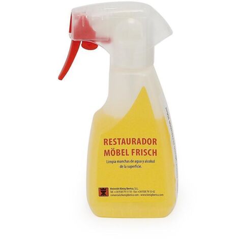 KONIG mobel frisch liquido reparador 250ml , RESTAURADOR para muebles FRISCH200mlideal para limpieza y mantenimiento de superficies NC y SH. Elimina manc