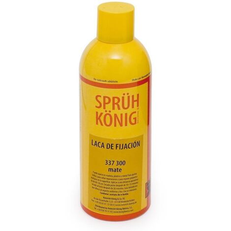 KONIG spray laca fijacion mate 400ml. , LACAS DE FIJACIÓN AntisiliconasLaca de fijación 400ml. MATEPara utilizar sobre barnices, décor y laminados. Para