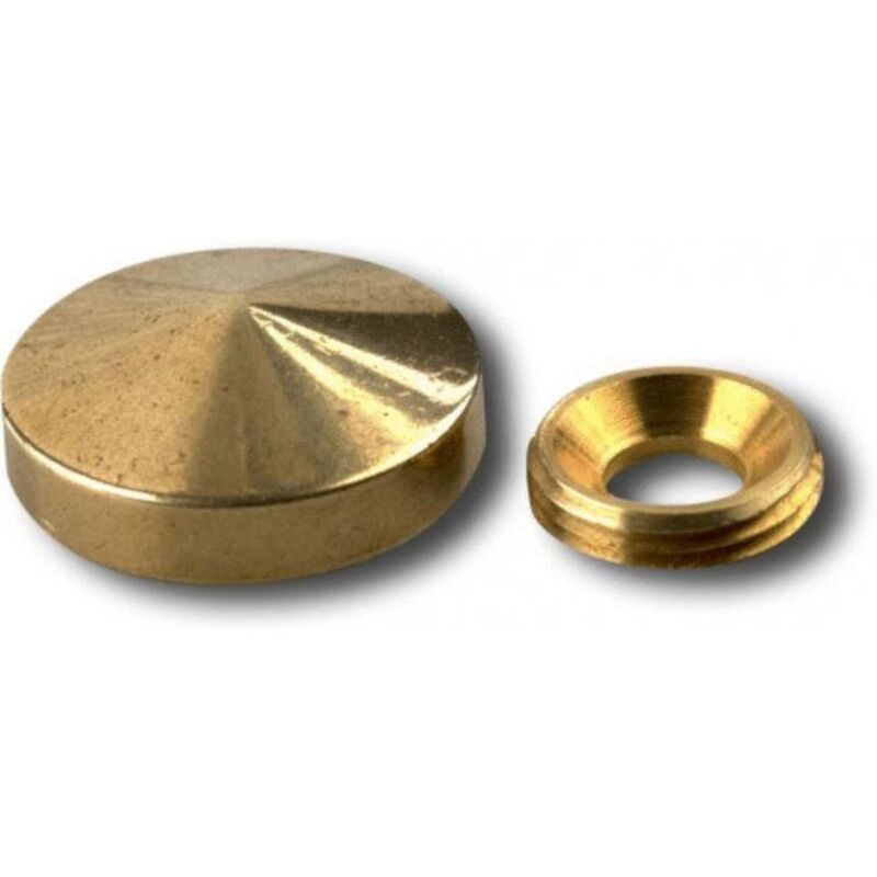 Guitel Messing-Deckel für Schrauben 18 mm Box mit 10 Stück
