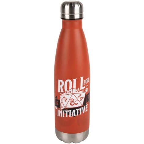 Konix Dungeons & Dragons Bottiglia termica - Acciaio inossidabile - 500 ml - Design Roll for Initiative - Rosso