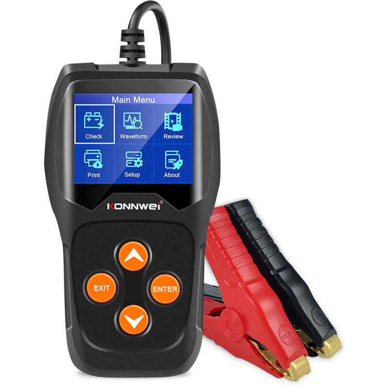 Konnwei KW600 testeur de batterie 12 v testeur de batterie de voiture et de moto