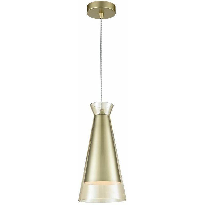 15franklite - Konos golden pendant light 1 bulb height 30 cm