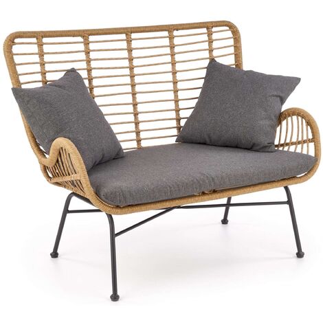 KONSIMO ABLA Gartensofa, braun/grau