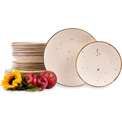 KONSIMO ALUMINA Tafelservice für 6 Personen (18 Tlg.) Porzellan, cremefarben
