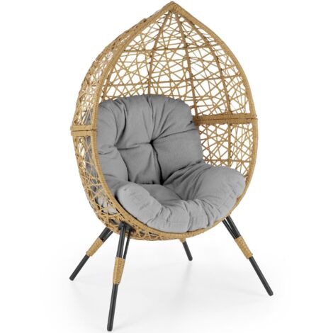 KONSIMO ALYS Gartenstuhl, beige/grau