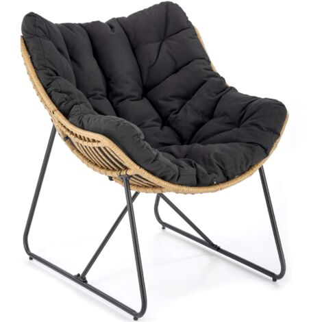 KONSIMO BETTA Sessel, beige/schwarz