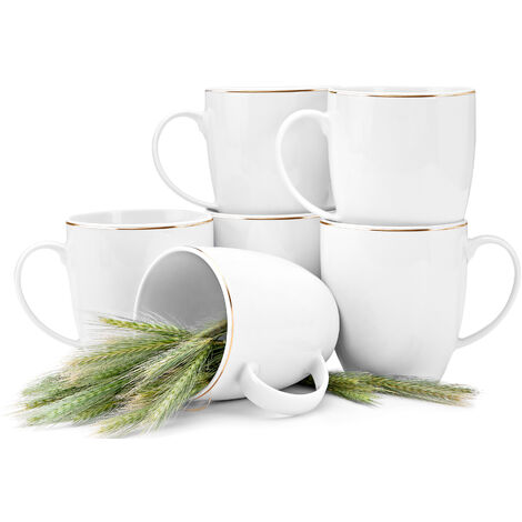 KONSIMO BOSS Becher-Set 380ml 6-tlg 6 Personen Porzellan, Weiß
