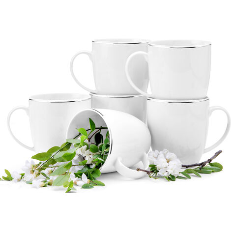 KONSIMO BOSS Becher-Set 380ml 6-tlg 6 Personen Porzellan, Weiß