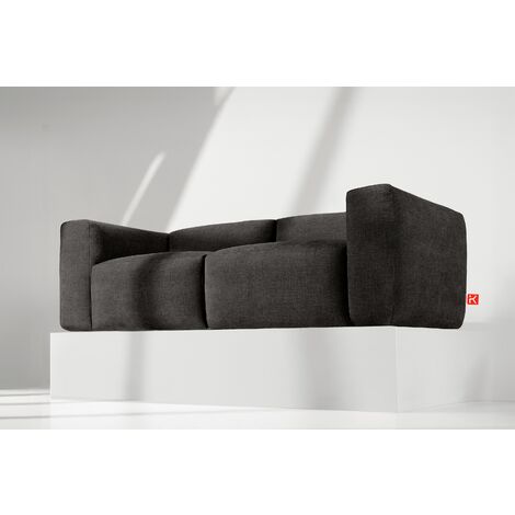 KONSIMO BUFFO Sofa 2,5 Sitzer mit extrem weicher und bequemer Sitz, grau