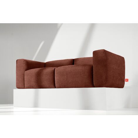 KONSIMO BUFFO Sofa 2,5 Sitzer mit extrem weicher und bequemer Sitz, orange