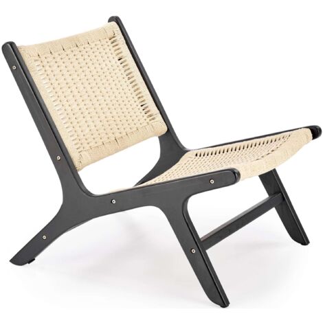 KONSIMO CALLIPTE Sessel, beige/schwarz