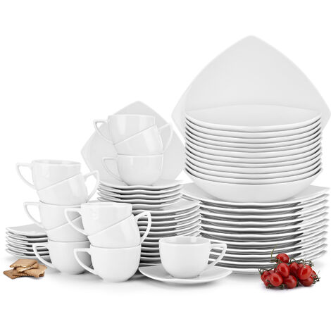 KONSIMO CARLINA Tafelservice Kaffeeservice 12Pers 60-tlg, weiß
