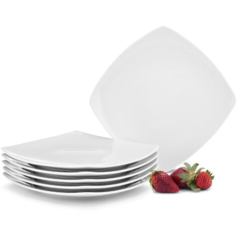 KONSIMO CARLINA Teller-Set Dessertteller 6-tlg 6 Pers Porzellan, weiß