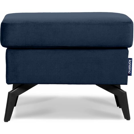 KONSIMO CORDI Pouf auf Beinen, Marineblau