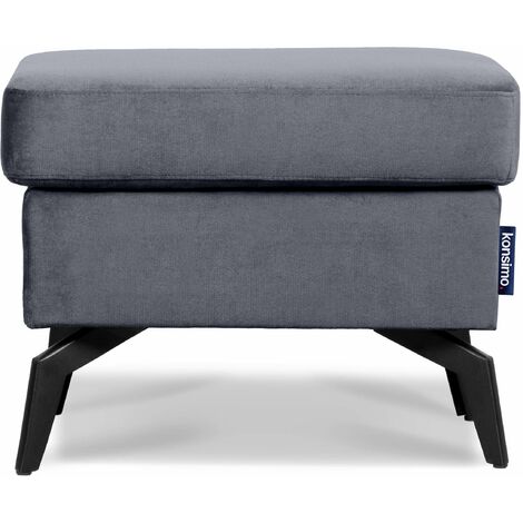 KONSIMO CORDI Stilvoller Hocker auf Beinen, grau